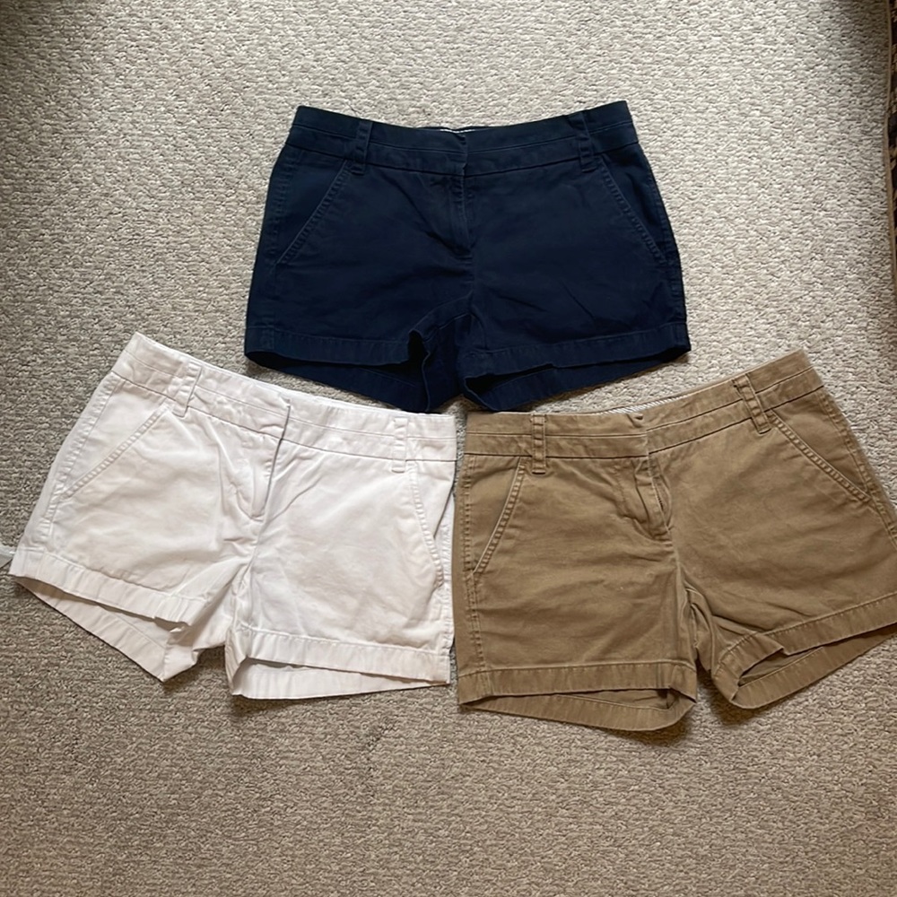 JnCrew Chino Shorts Bundle 000 Khaki Navy White